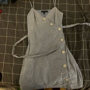 Blue Button-Down Women's Dress